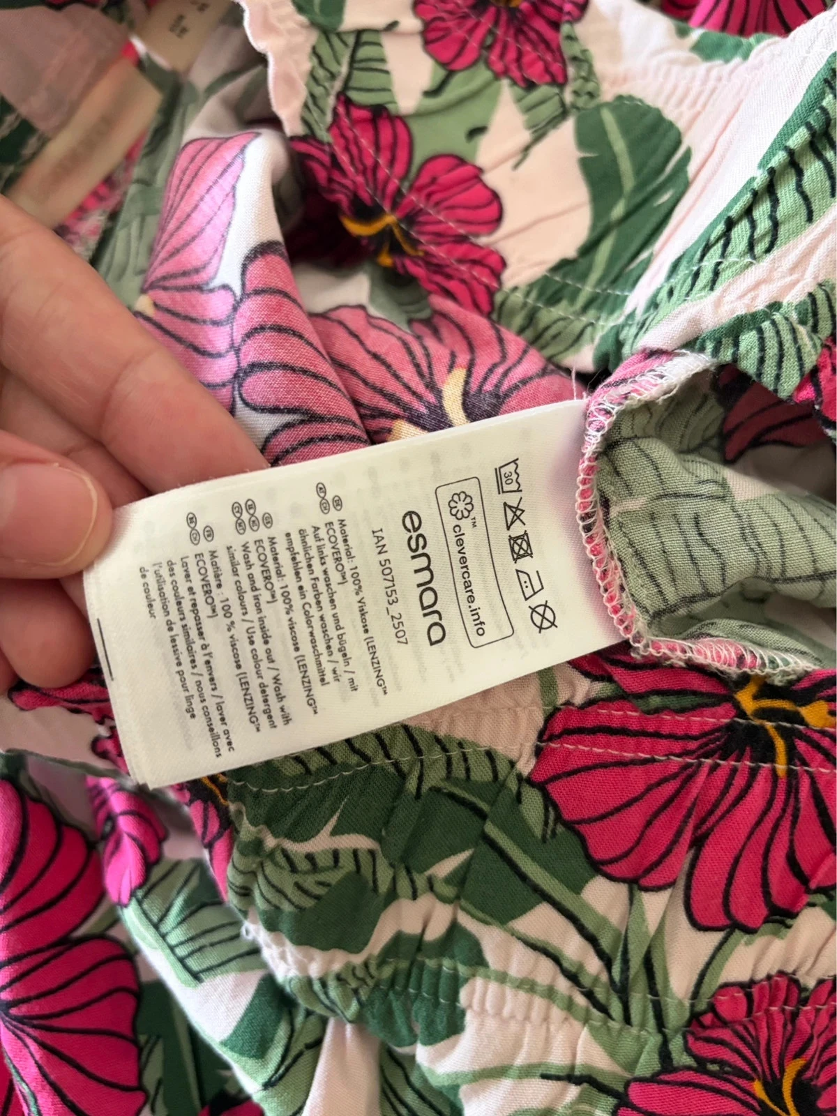 🌸 Pantalón fluido Esmara estampado tropical Mujer Talla XL – photo 5